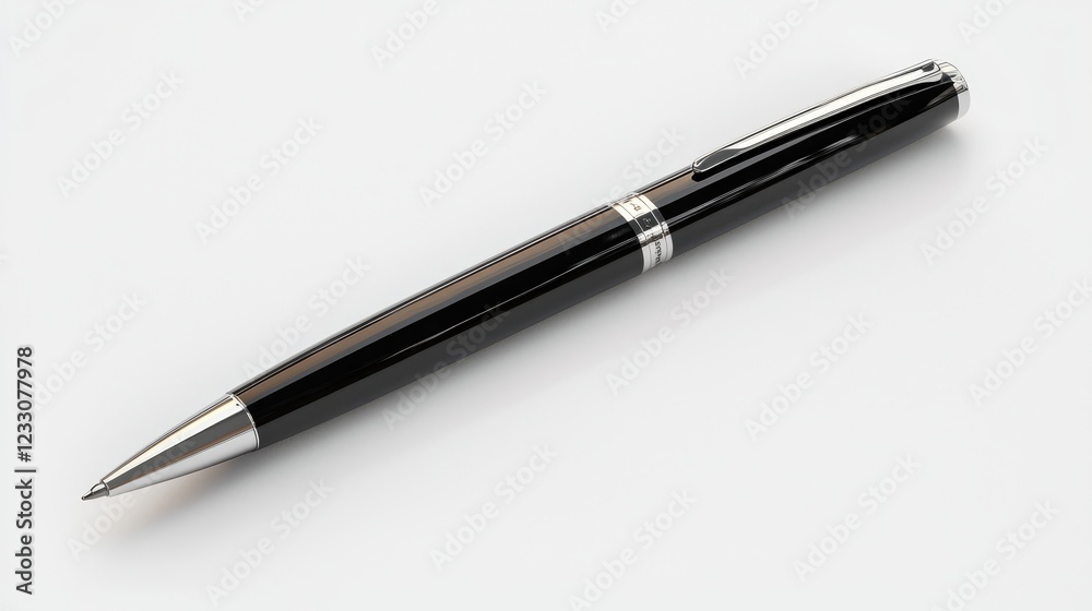 Elegant Black Pen on White Background, A Study in Simplicity Elegant Black Pen on White Background, A Study in Simplicity