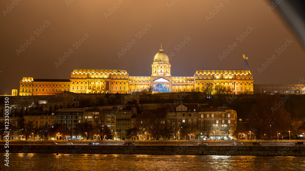 Fototapeta premium buda castle at night