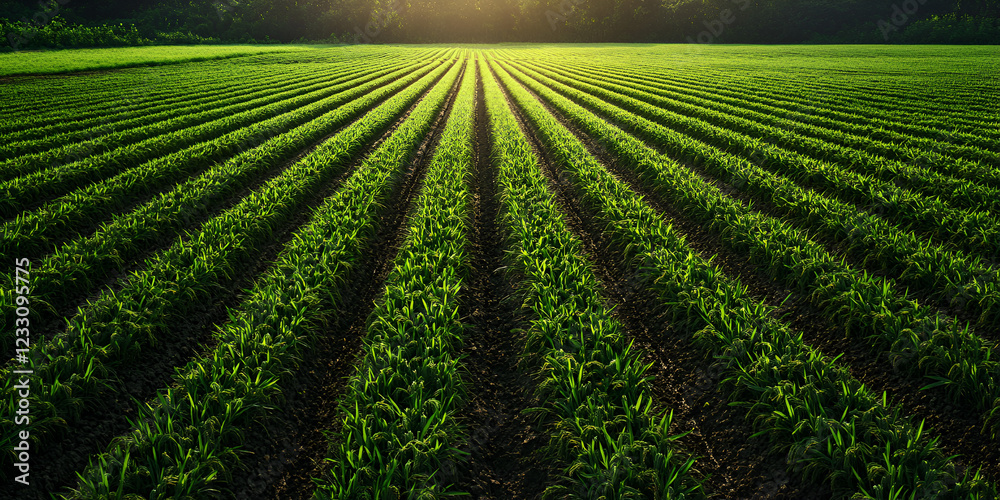 Rice Field with Sustainable Irrigation System for Eco-Friendly Farming Rice Field with Sustainable Irrigation System for Eco-Friendly Farming