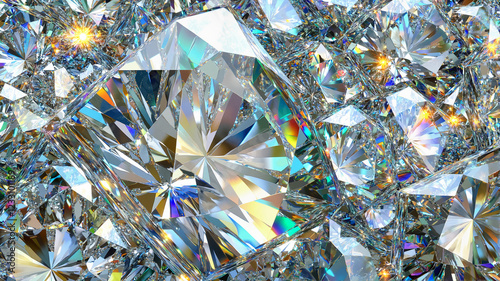 Sparkling diamonds in a dazzling arrangement