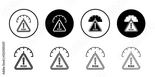 Risk icon Outline thin set pack series