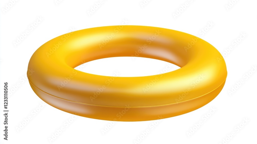 Illustration of a yellow swimming ring isolated on a white background Illustration of a yellow swimming ring isolated on a white background