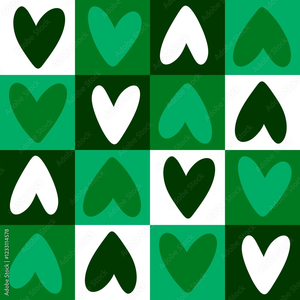 Obraz premium Valentine hearts seamless 14 February love pattern for wrapping paper