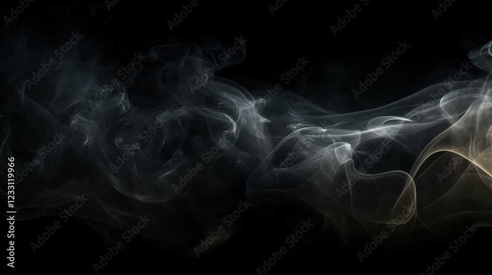 Obraz premium A captivating smoke texture on a dark background, perfect for creating depth and intrigue in any design.