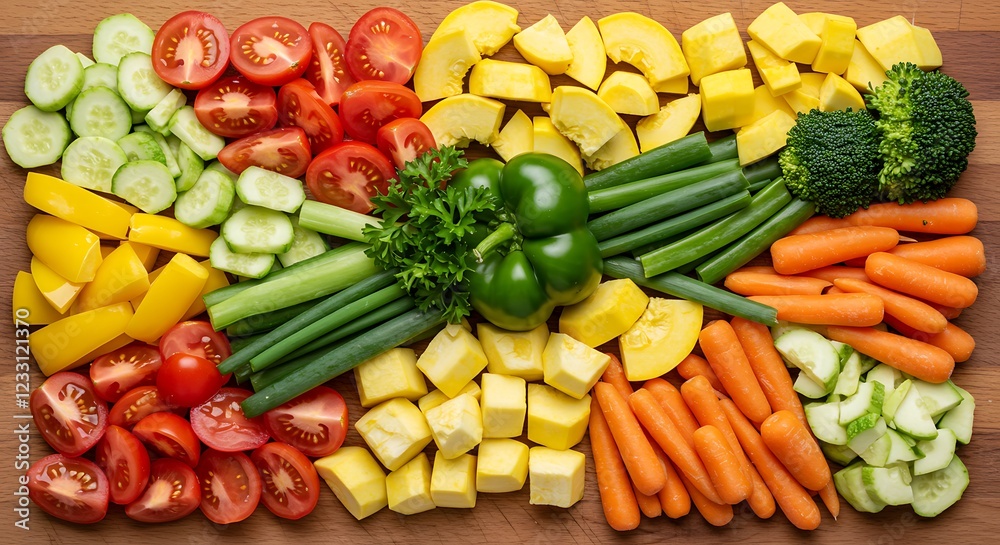Colorful Raw Vegetable Platter Recipe and Food Photography Colorful Raw Vegetable Platter Recipe and Food Photography