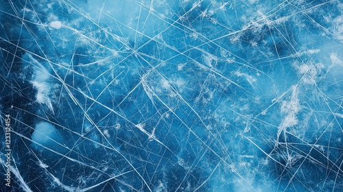 Scratched Blue Ice Texture - 4K Ultra HD Frozen Surface Background