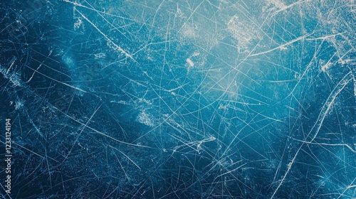 Scratched Blue Ice Texture - 4K Ultra HD Frozen Surface Background
