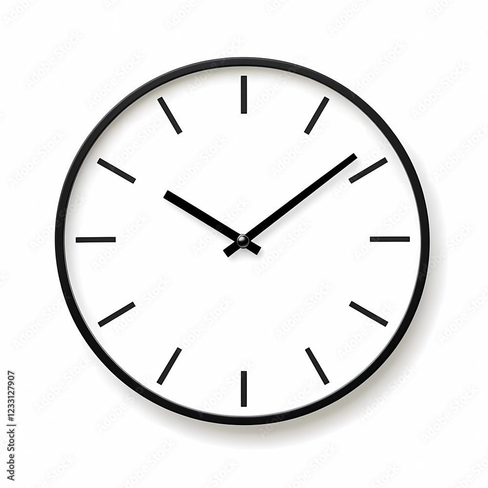 Contemporary Black Clock with White Background – A Sleek and Modern Timepiece for Any Space Contemporary Black Clock with White Background – A Sleek and Modern Timepiece for Any Space