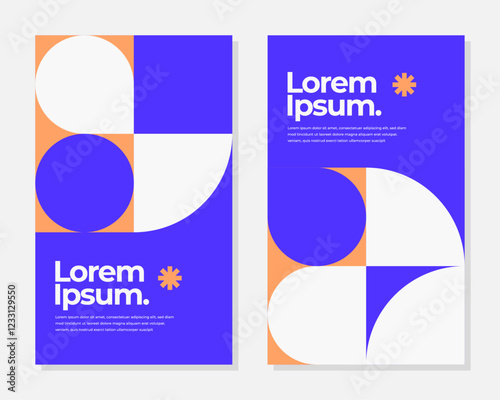 Modern Geometric Design Template Abstract Brochure Flyer or Poster Background