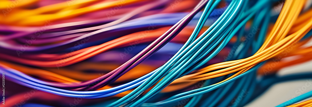 Abstract Wires Dance in a Kaleidoscope of Hues Abstract Wires Dance in a Kaleidoscope of Hues