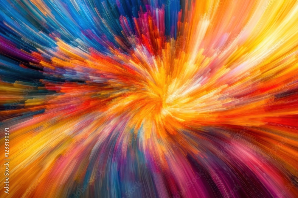 Obraz premium Colorful abstract explosion with dynamic movement captured in vibrant hues