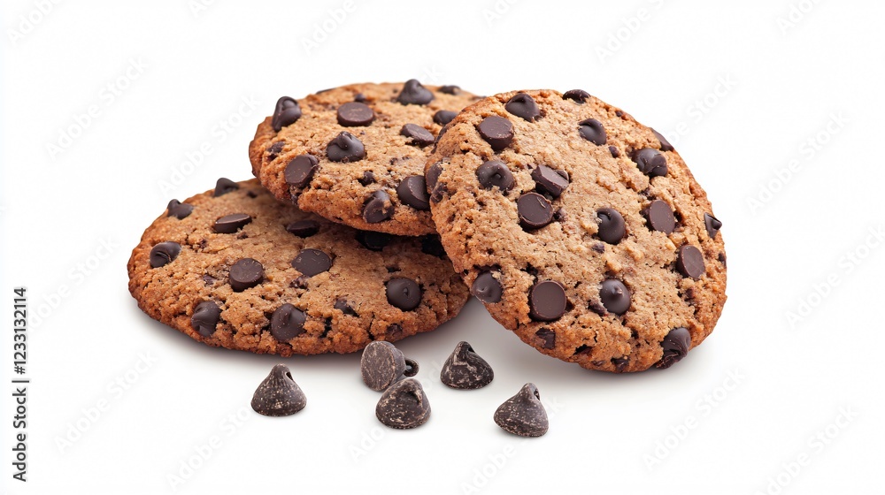 Delicious Chocolate Chip Cookies Vector Illustration for Baking Connoisseurs Delicious Chocolate Chip Cookies Vector Illustration for Baking Connoisseurs