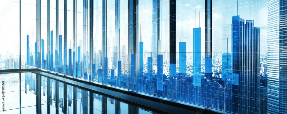 Executive team in a high-rise boardroom, clipboard showcasing progress charts under discussion, cityscape visible through glass windows Executive team in a high-rise boardroom, clipboard showcasing progress charts under discussion, cityscape visible through glass windows