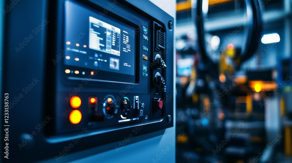 An AI-driven predictive maintenance system for industrial machinery, industrial scene with sensors and predictive analytics software, Predictive maintenance style An AI-driven predictive maintenance system for industrial machinery, industrial scene with sensors and predictive analytics software, Predictive maintenance style