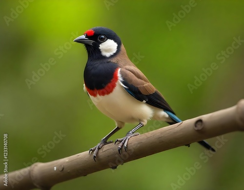 Crimson-breasted Finch: A Vibrant Portrait in Nature's Embrace photo