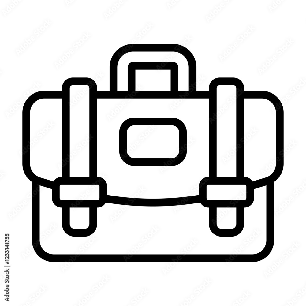 Simple Briefcase outline icon. The icon can be used for websites, print templates, presentation templates, illustrations, etc Simple Briefcase outline icon. The icon can be used for websites, print templates, presentation templates, illustrations, etc