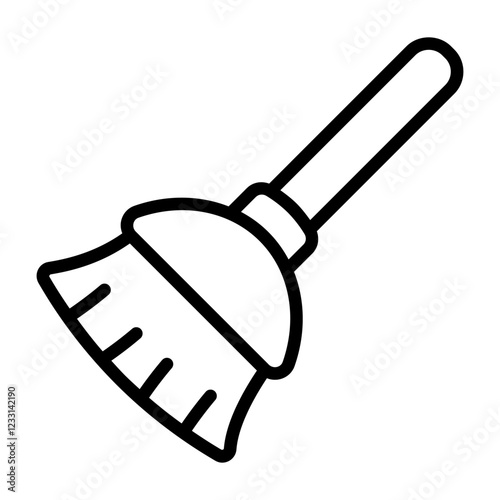 Simple Broom outline icon. The icon can be used for websites, print templates, presentation templates, illustrations, etc