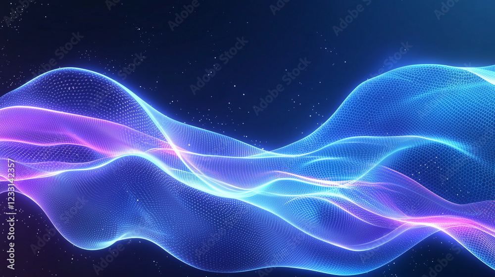 Obraz premium Futuristic Gradient Background with Blue and Purple Glow – Digital Abstract Backdrop