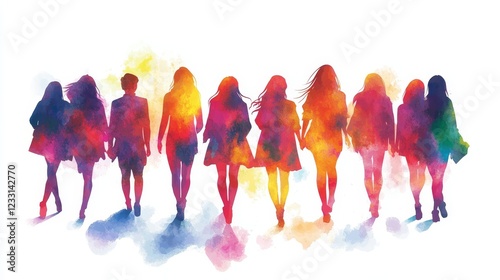 3d render of a group of people