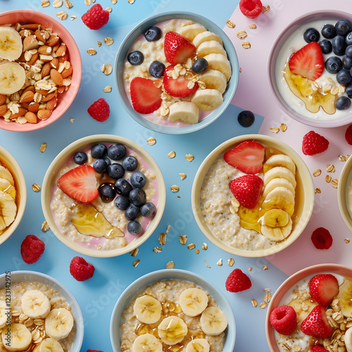 Wallpaper Mural Colorful Display of Healthy and Delicious Oatmeal Recipes  Torontodigital.ca