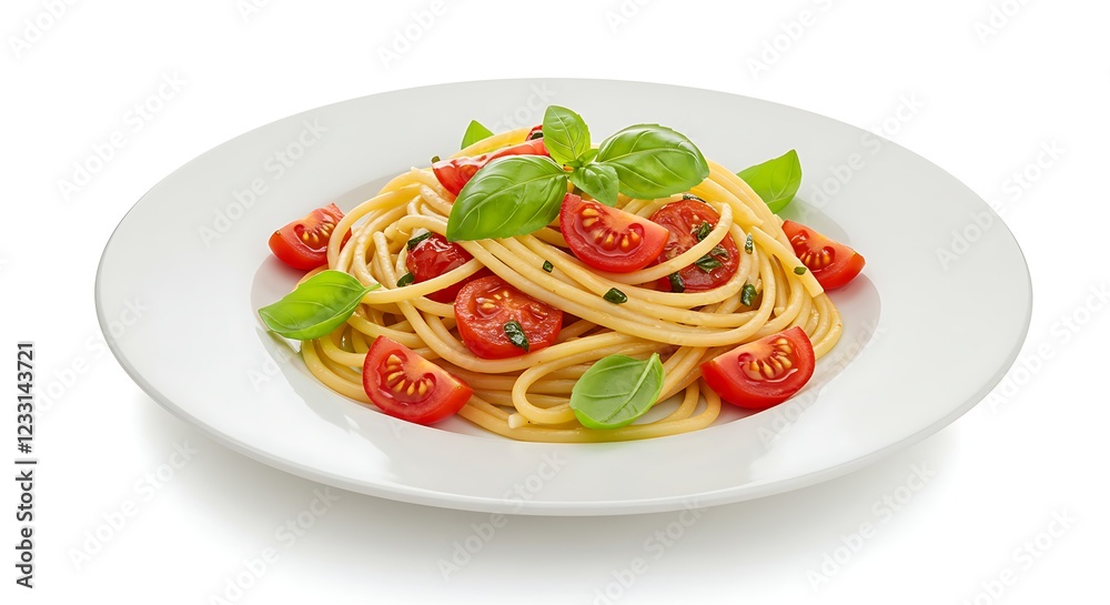 Delicious Spaghetti with Cherry Tomatoes and Basil Delicious Spaghetti with Cherry Tomatoes and Basil