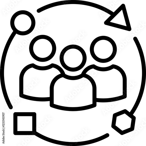 Diversity line icon