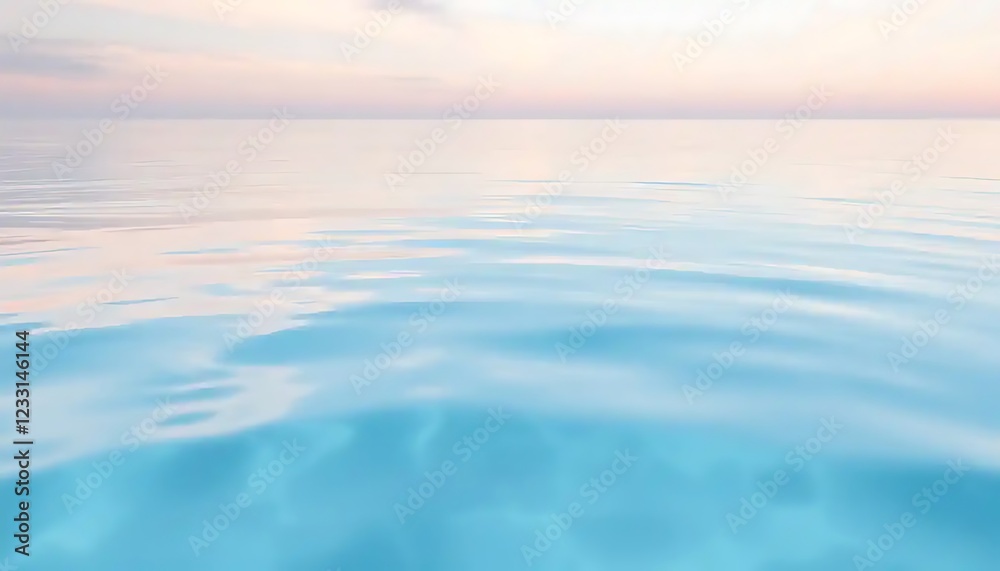 Naklejka premium Serene Ocean Water Under a Pastel Sky