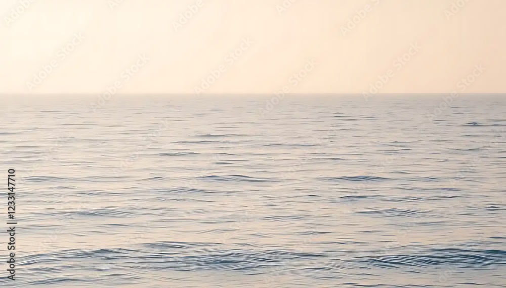 Obraz premium Calm Ocean Waves Under a Pale Sky