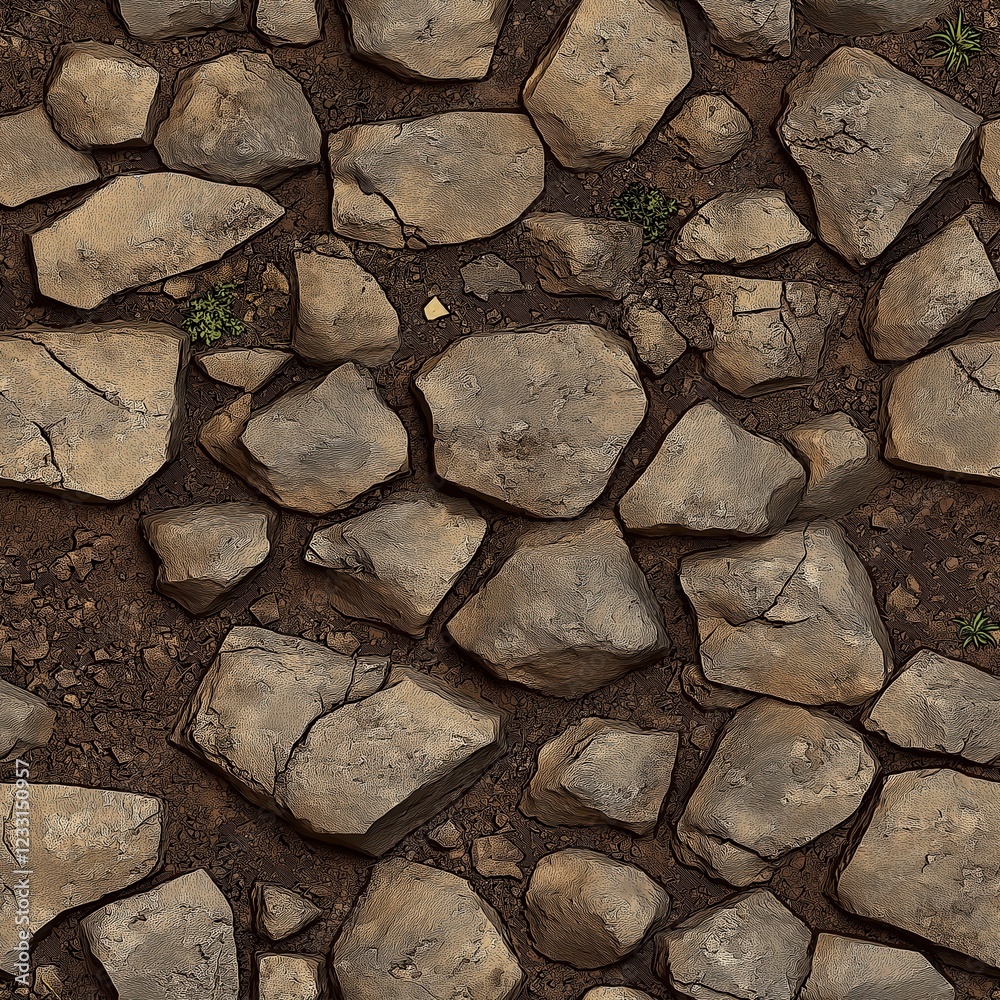 Textures of stone floor and wall for game background. seamless patterns of top view Textures of stone floor and wall for game background. seamless patterns of top view