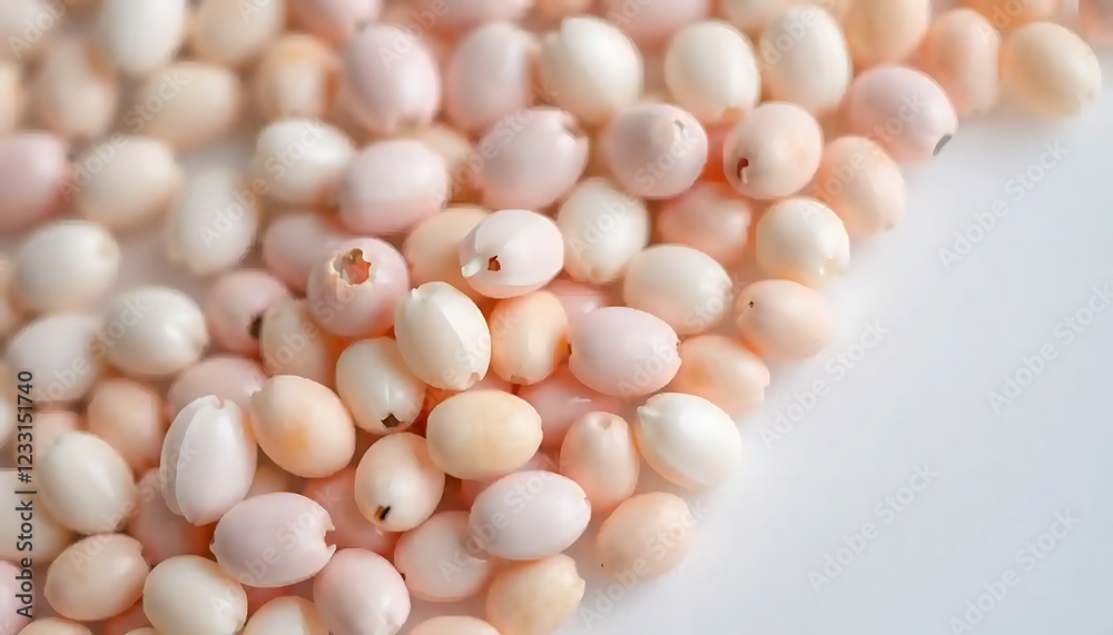Delicate Pink Seashells Pile Close Up View Delicate Pink Seashells Pile Close Up View