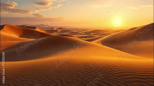 sunset in the desert