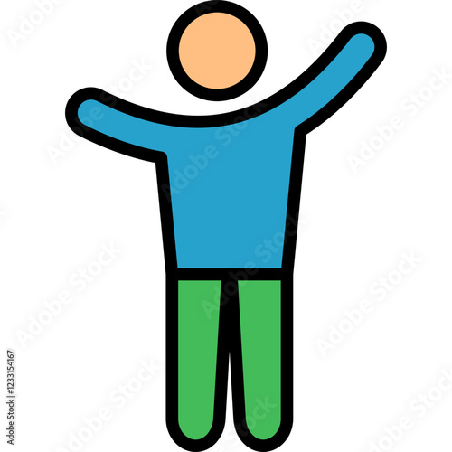 Human lineal color icon