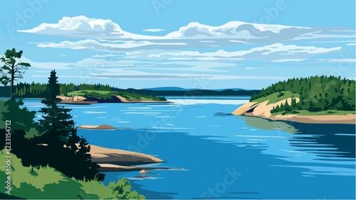 Exploring the Mingan Archipelago in Quebec.eps