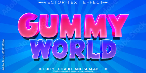 Candy text effect, editable sugar and sweet text style