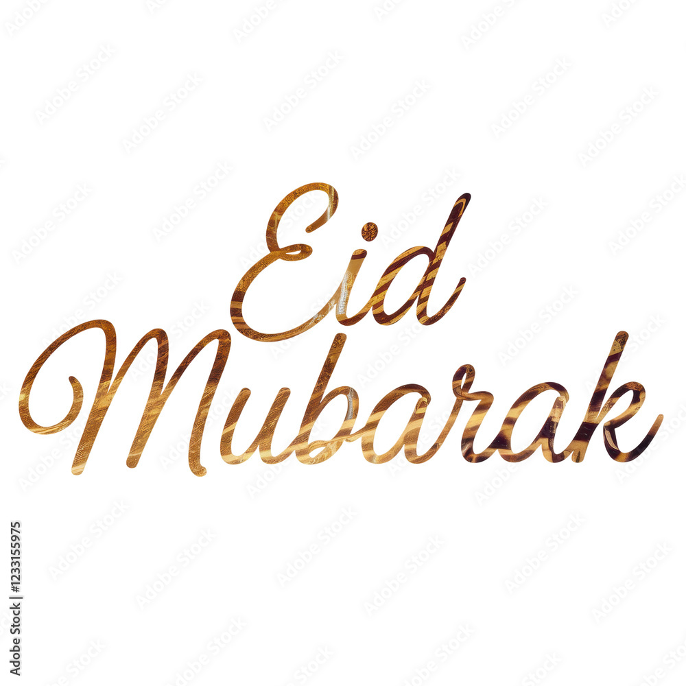 Fototapeta premium Decorative Eid Mubarak greeting displaying elegance with golden script during a festive celebration