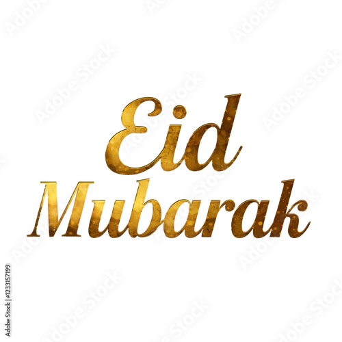 Celebrating the joy of Eid Mubarak with golden lettering and festive spirit during a special occasion
