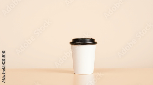 Minimalist takeaway coffee cup mockup