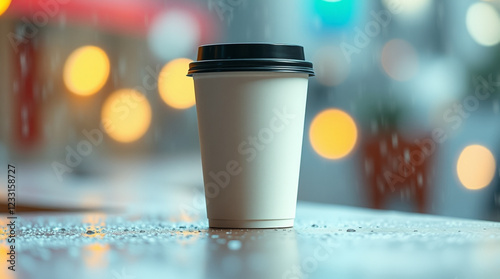 Minimalist takeaway coffee cup mockup
