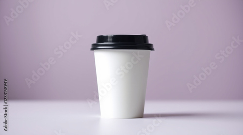 Minimalist takeaway coffee cup mockup