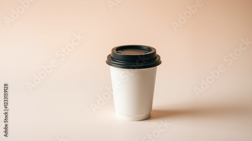 Minimalist takeaway coffee cup mockup