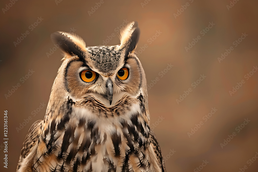 Stunningly Realistic and Detailed Sepia-tone Owl in Atmospheric Darkness Stunningly Realistic and Detailed Sepia-tone Owl in Atmospheric Darkness
