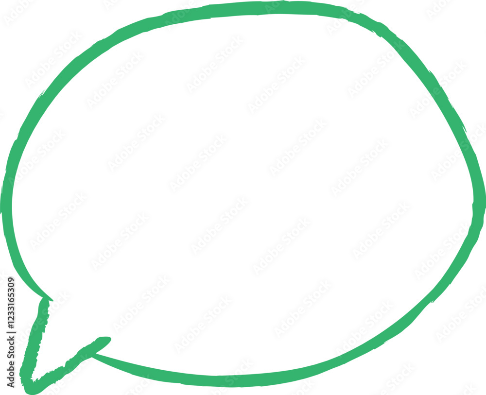 Hand Drawn Crayon Speech Bubble Hand Drawn Crayon Speech Bubble
