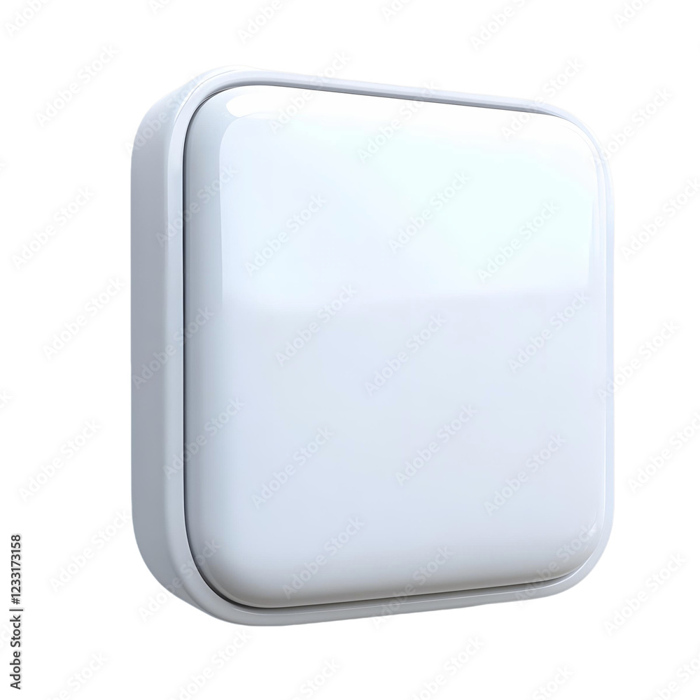 Textured 3D Button with Square Shape Textured 3D Button with Square Shape