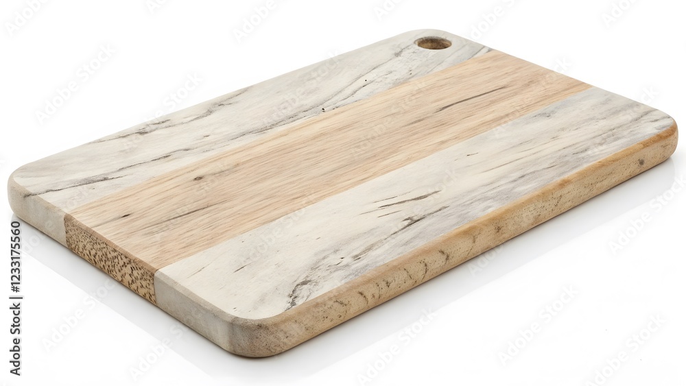 Fototapeta premium Wooden Cutting Board with Marble Effect