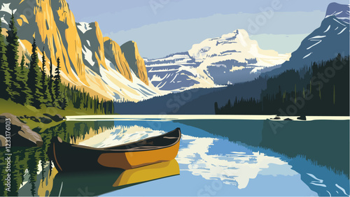 Mountains and Reflections at Yoho National Park