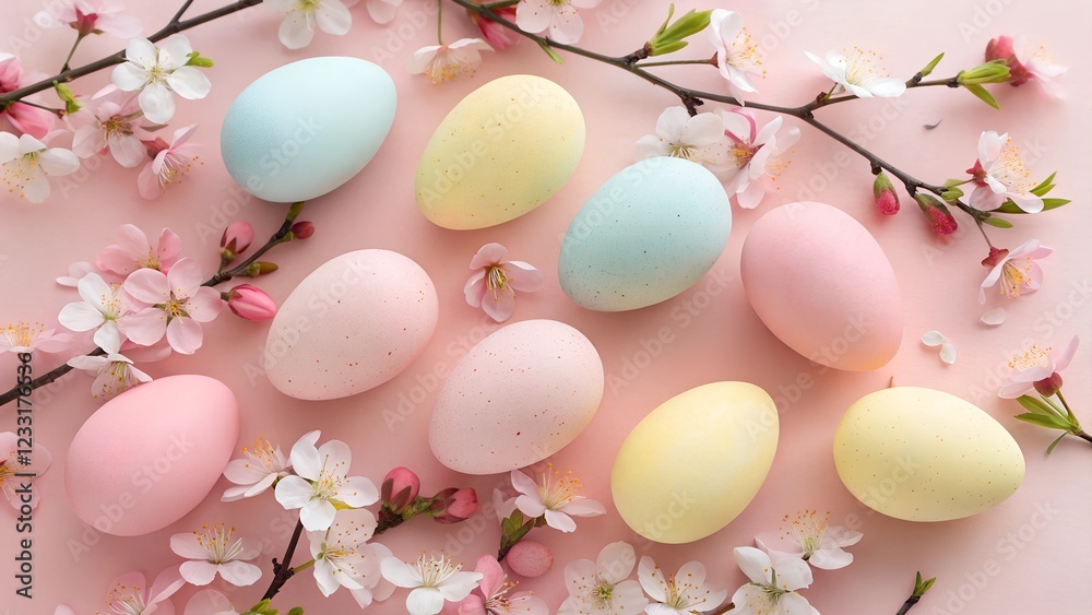 easter eggs and flowers easter eggs and flowers