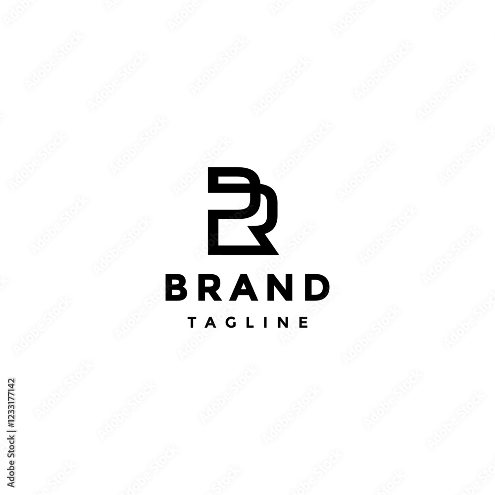 Initial PR Letter Loop Line Logo Design. One Connected Line Forms Initial Letters P and R Logo Design. Initial PR Letter Loop Line Logo Design. One Connected Line Forms Initial Letters P and R Logo Design.
