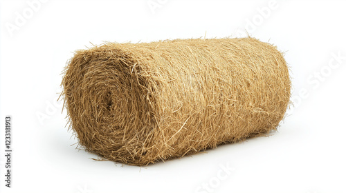 hay bale isolated on white background