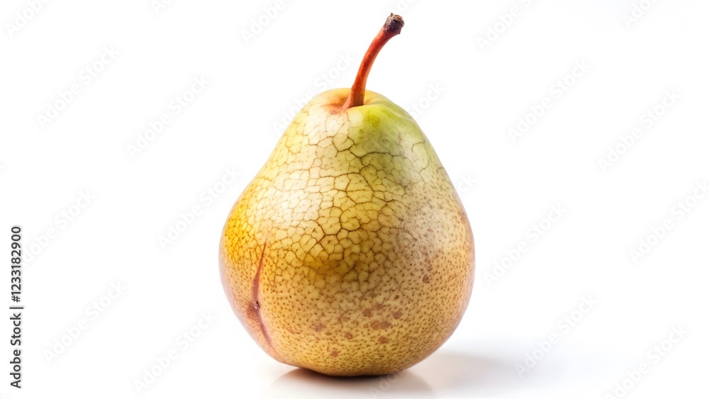 Ripe Yellow Pear on White Background Ripe Yellow Pear on White Background