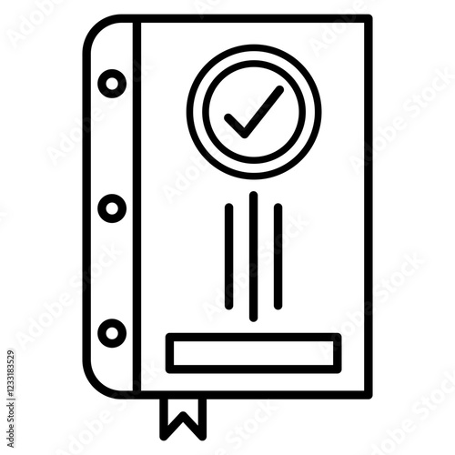 reference book icon element for design